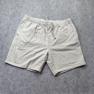 Free Fly Apparel Shorts Men L Beige Elastic Drawstring Stretch 6.5" Canvas